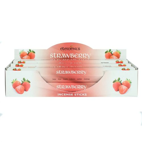 Set of 6 Packets of Elements Strawberry Incense Sticks for a refreshing aromatic experience