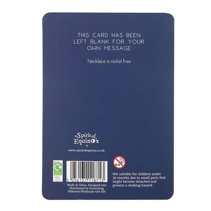 Elegant Aries Zodiac Pendant displayed on a card inviting personal messages, perfect for gifting