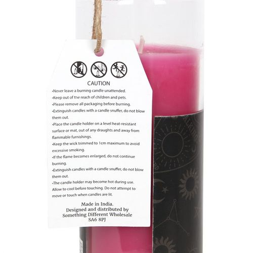 Floral Friendship Candle in a glass jar, vibrant pink pillar design, perfect for creating a warm ambiance and celebrating friendships.