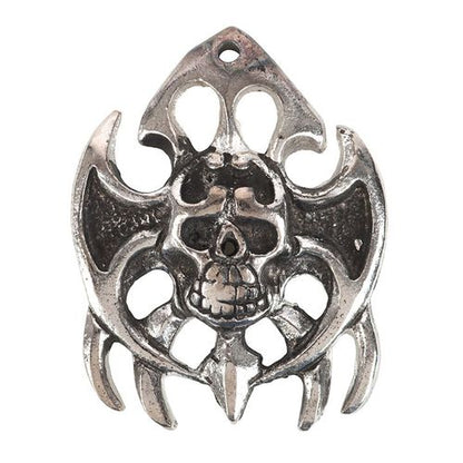 Dragon Blood incense sticks with holder set featuring a decorative silver skull design, perfect for spiritual practices