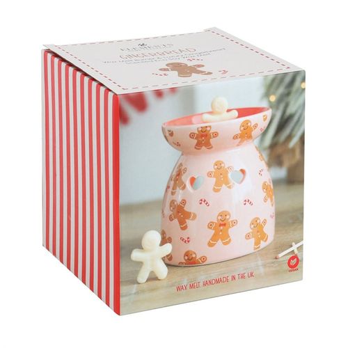 Gingerbread Wax Melt Burner Gift Set with adorable gingerbread design, perfect for cosy home fragrance 