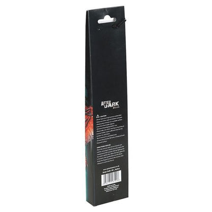 Dragon Blood incense sticks with holder, featuring a sleek black packaging design perfect for spiritual practices.