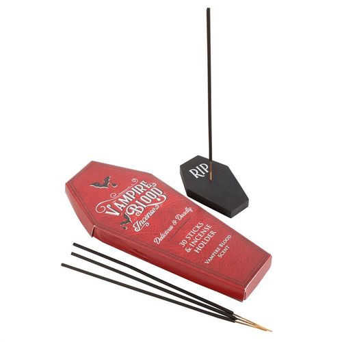 Vampire Blood Incense Sticks with coffin holder for a spooky aromatic experience