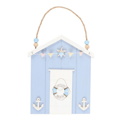 Blue Life Ring Beach Hut Hanging Decoration for stylish beach hut wall decor
