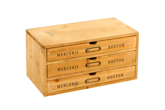 Geko Products wooden shabby chic storage organizer with three drawers for stylish storage