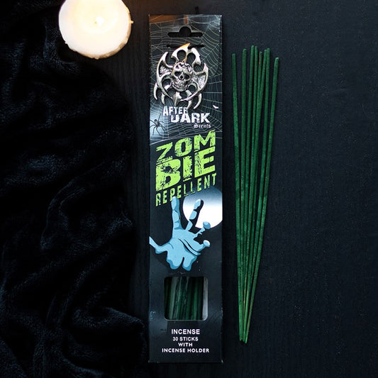 Zombie Repellent Incense Sticks with Holder by SD Connect for a spooky atmosphere